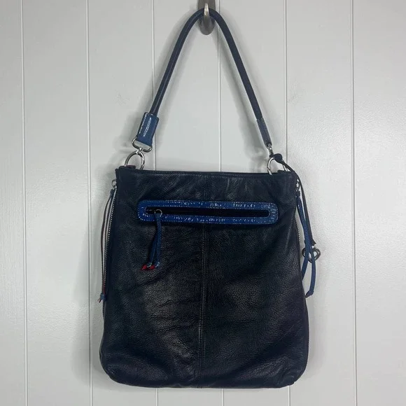 BRIGHTON BAG “Uptown” Fashionista NYC appliqué Leather Bag/Tote - Picture 11 of 13